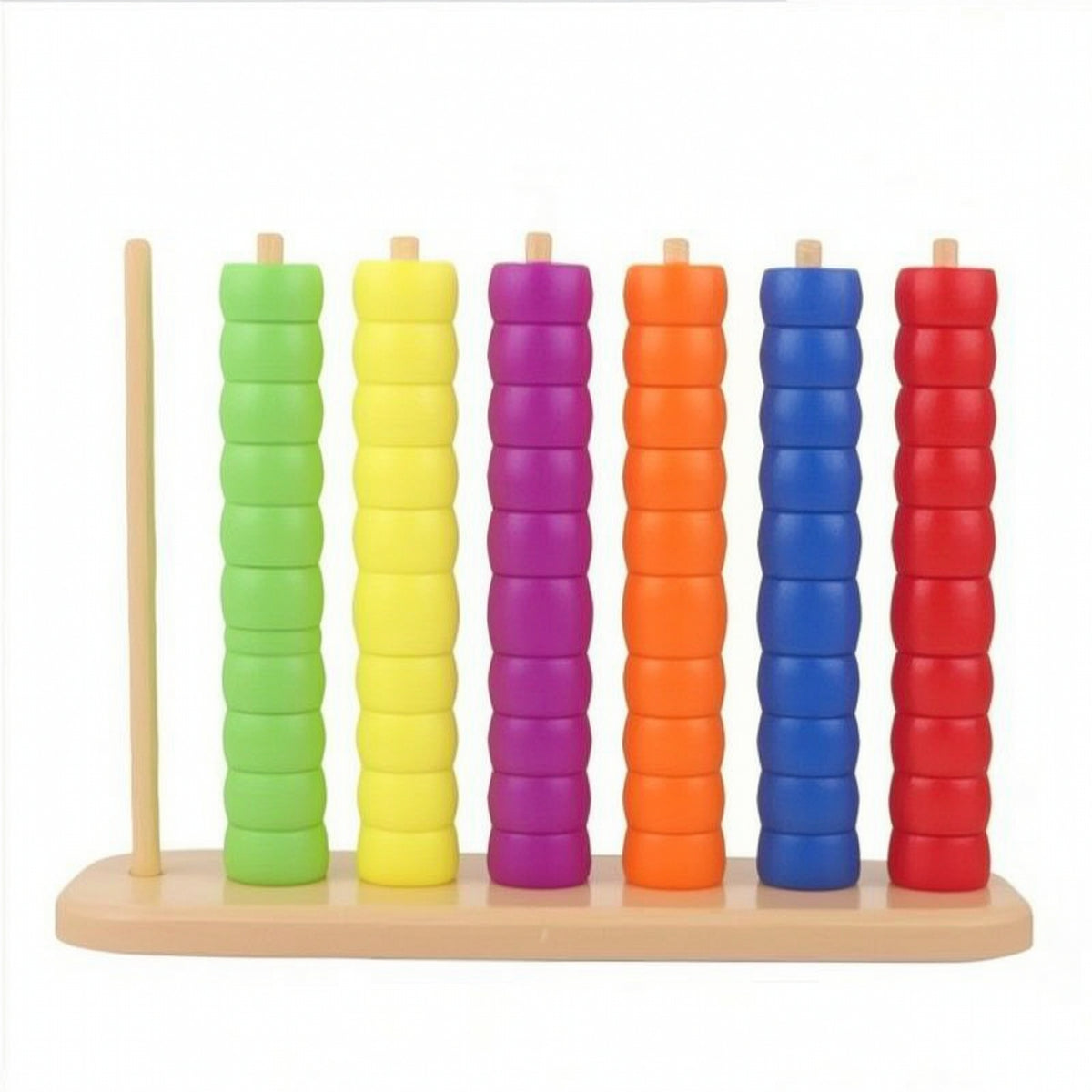 Wooden Peg Board with Beads Preschool Color Matching Toy Bead Sorting Toy Sensory Wooden Peg Board Counting for Toddlers
