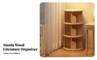 360-Degree Rotating desktop organizer Space-Saving Design revolving Desktop Book holder adaptable Use Office Storage Multi-Tier for Students, educators, Remote Workers, Study Room, Classroom