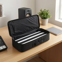 Zippered Guitar Pedal Board Padded Effects Pedal Board Built-in Handle Pedalboard Carry Case Hinged Lid for Guitarists, Musicians
