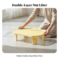 Double Layer Litter Mat Easy to Clean Double-Layer Litter Mat Pet Supply