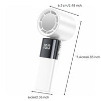 100 Adjustable Speeds Digital Display Mini Fan Fast Charging Rechargeable Fan with Display Foldable & Portable Long Battery Life for Travelers, Commuters, Students, Outdoor, Travel, Office, Camping