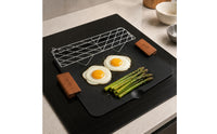 Cassette Cooktop Compatible Camping Grill Pan Induction Ready Nonstick Grill Pan Easy to Clean Cookware Lightweight for Outdoor, Home