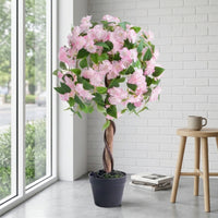 Potted Faux Flowering Tree Decorative Artificial Flowering Tree in planterStanding Plant for Shop Window, Hotel, Entryway