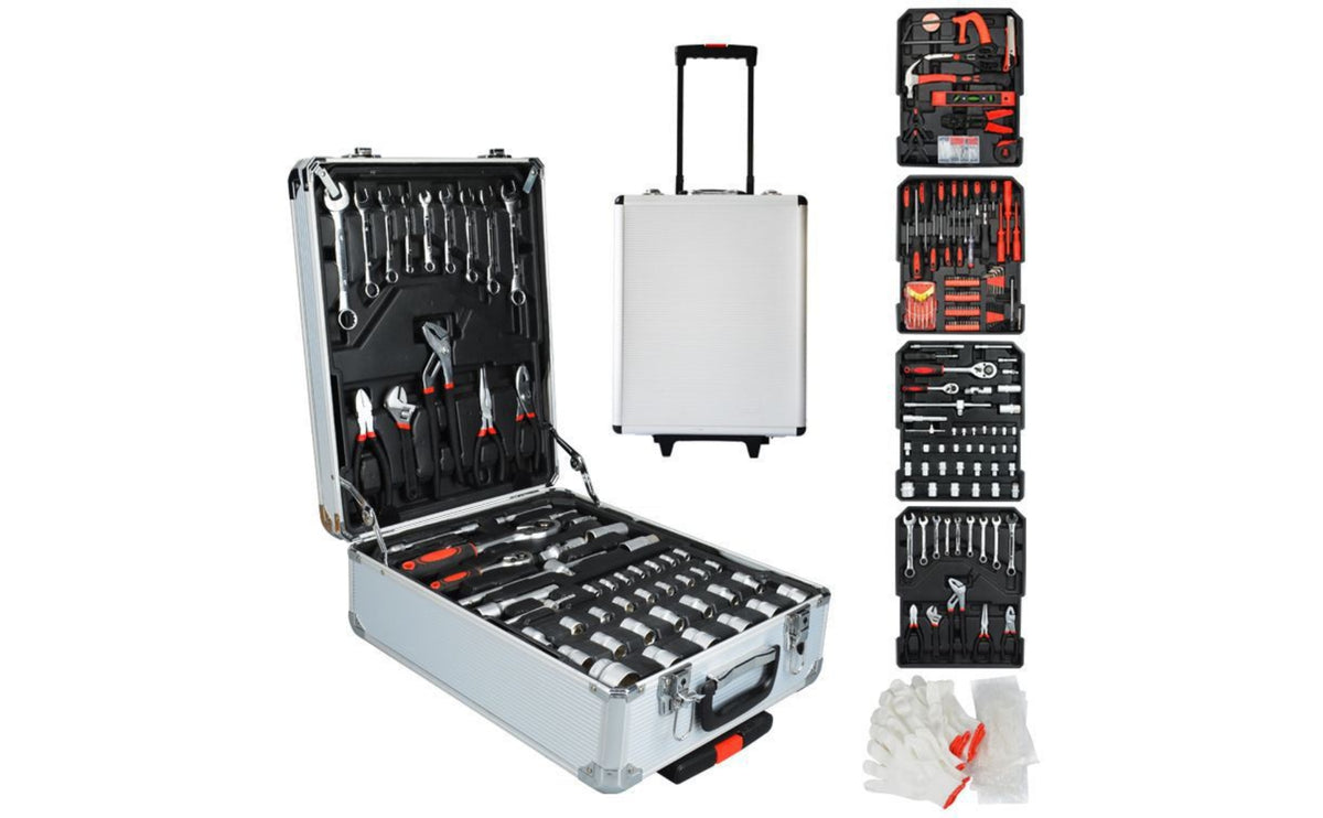 Rolling Tool Case Portable with Wheels Heavy Duty on Wheels for Handymen, Home Improvers, Workshop
