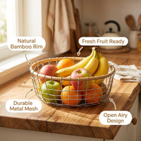 Egg Holder Storage Basket for Kitchen, Fruit for Minimalist Display, with Ventilation Design