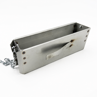 Galvanized Steel Chicken Feeder, Adjustable Hanging Poultry Feed Dispenser, Double Support Feeder for Backyard Keepers
