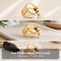 Banded Brass Saxophone Ligature Tightening Screw Gold Saxophone Mouthpiece Clamp