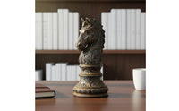 Horse Head Figurine Feng Shui Chinese Horse Sculpture Wealth Luck for Office, Study Room
