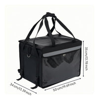 Insulated Food Delivery Backpack Waterproof Insulated Delivery Backpack Thermal Reflective for Couriers, Takeaway Transport