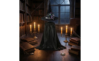 Light-up Witch Hat and Cape Pointed Witch Costume with Hat Black Accessory Set One Size Fits Most for Halloween