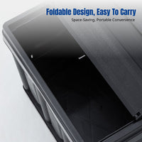 Folding Storage Box with Aluminum Alloy Lid, Side Opening, Car Organizer, Outdoor Camping, Home Use