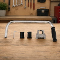 Adjustable String Trimmer Handle with Clamp Ergonomic Vegetation Eater Handle with Bracket Clamp Sturdy Attachment Long-Lasting for Landscapers