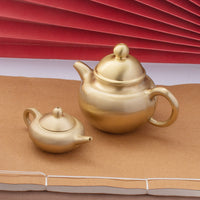 Creative Solid Brass Teapot Ornament for Office and Home Decor