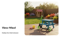 Illuminated Folding Illuminated Rollers Foldable 2-Wheel Motion-Activated Lights Push-Along Toy for Children 3-12, for Children, Playground