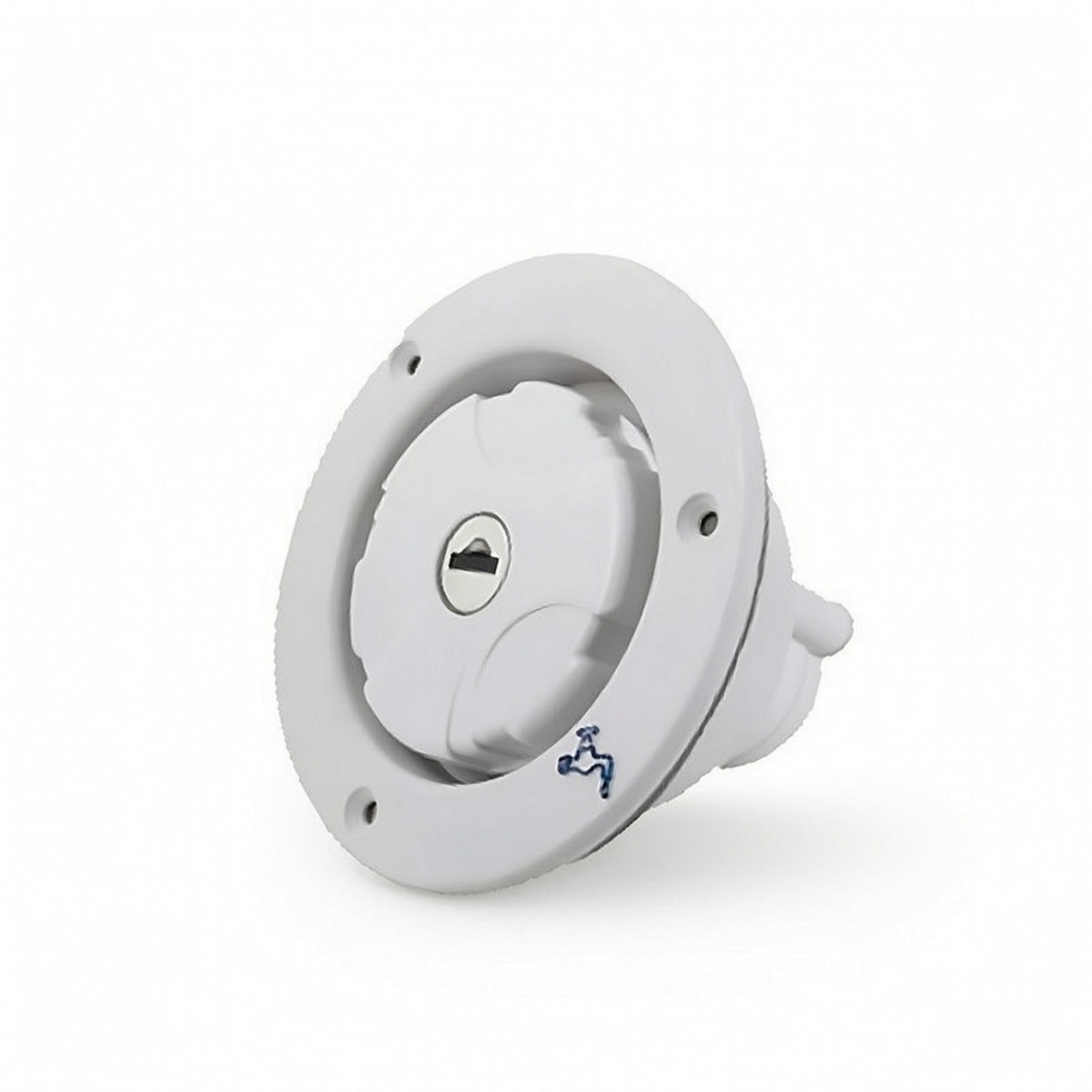 Lockable RV Water Inlet Circular Cap Unpressurized RV Water Inlet Opening for Recreational Vehicle Builders, Trailer Modification