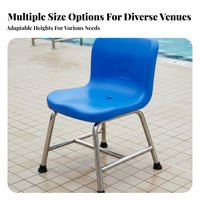 Rust-Proof Lifeguard Chair Rustproof Stainless Steel Lifeguard Stand Heavy-Duty Pool Lifesaving Chair Weather Resistant for Lifeguards, Water Park Attendants, Referees, Beaches, Sports Venues, Beach, Lakeside