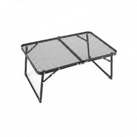Foldable Folding Mesh Table with Side Racks Easy Assembly Portable Cook Station Lightweight Camping Furniture Sturdy Construction for Picnickers, Families, Tailgaters, Picnics, Barbecues, Tailgating, Backyard