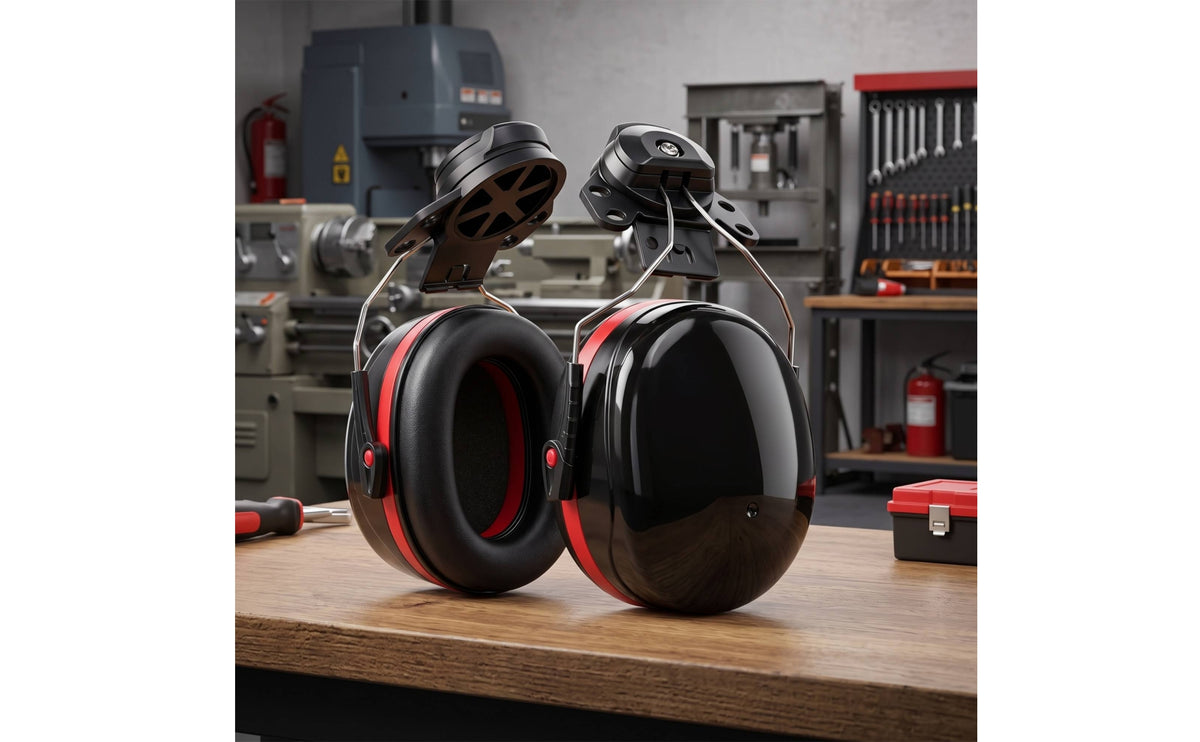 Hearing Protector with Helmet Attachment Noise Reduction Hard Hat Earmuffs Helmet Earmuffs over-Ear Sound Dampening