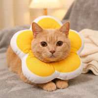 Cat Cone Neck Cone Recovery, Floral Pattern, Soft Textile Padded Adjustable, PP Material for Recovery After Surgery
