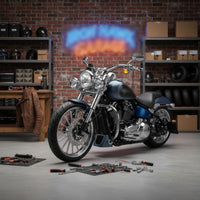 2 Pieces Motorcycle Fog Light Retro Design Crash Bar Driving Lamp Bracket-on Mount Chrome LED Lamp Unit for Cruiser Riders, Foggy Weather