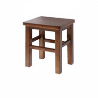 Long-Lasting Backless Square Stool Simple Design Small Bench High Load-Bearing Capacity Low Seat Multi-Functional for Apartment Dwellers, Homeowners, Living Room, Bedroom, Entryway, Bathroom