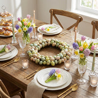 Artificial Easter Wreath Decorations 58cm Easter Egg Wreath for Front Door, Wall Hanging Spring Wreath with Eggs for Easter Holiday Home Party Wall Decor