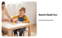 Geometric Shape Board Early Math Learning Wooden Fraction Puzzle Develops Fine Motor Skills Wooden Shape Sorter for Preschoolers, Infants