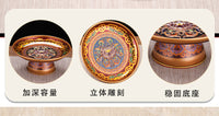 Alloy Offering Plate with Lotus Design for Buddhist Altar