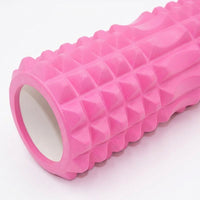 Fascia Roller Set Violet 33cm Hollow, EVA Foam, Fascia Ball 6.3cm, Massage Ball & Massage Stick 38cm, for Muscle Relaxation & Fitness