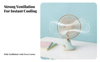 Quiet Operation Attachable Fan 270° Adjustable Clip on Fan 2 Speed Settings for Office Workers, Travelers, Dormitory, Bedroom, Study Room