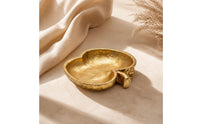 Fruit-Shaped Tray Gold-Colored Resin Tray for Entry Console, Coffee Table