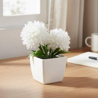 Mini Artificial Potted Plant Low Maintenance Small Fake Flower Pot Always Fresh Small Fake Flower in Pot for Desk, Office, Windowsill