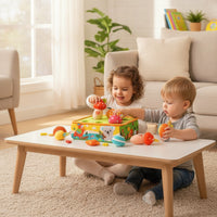 Textile Activity Box Educational Shape Sorter Soft Toy with Mushrooms for Nursery