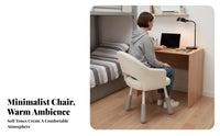 Multi-Purpose Vanity Makeup Chair Space-Saving Molded Plastic Side Chair space-efficient Design Upholstered Seating Ergonomic spinerest for Students, Young Adults, Home Decorators, Dorm Room, Study Area, Dressing Table, perusing corner