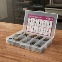 40 Pieces Electric Motor Brush Set Organized Storage Case Carbon Brush Set for DIY Enthusiasts