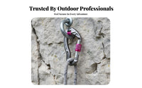 Lightweight 25KN Pulley Carabiner Anti-Slip Grip Locking Pulley Carabiner Snag Snag-Resistant Climbing Hardware for Rescue Workers, Outdoor Enthusiasts, Mountaineering, Rappelling, Caving, Working at Height