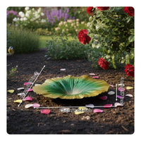Decorative Flower-Shaped Feeding Dish Vibrant Colors Bird Feeder Weather-Resistant Garden Supply Easy to Clean for Nature Lovers, Gardeners, Homeowners, Courtyard, Patio, Backyard, Yard
