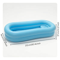 Portable Inflatable Nursing Bath Tub Cushioned Inflatable Basin with Drain Hose Easy to Store Bedside Bathing Basin Lightweight for Bedridden Patients, Elderly, Caregivers