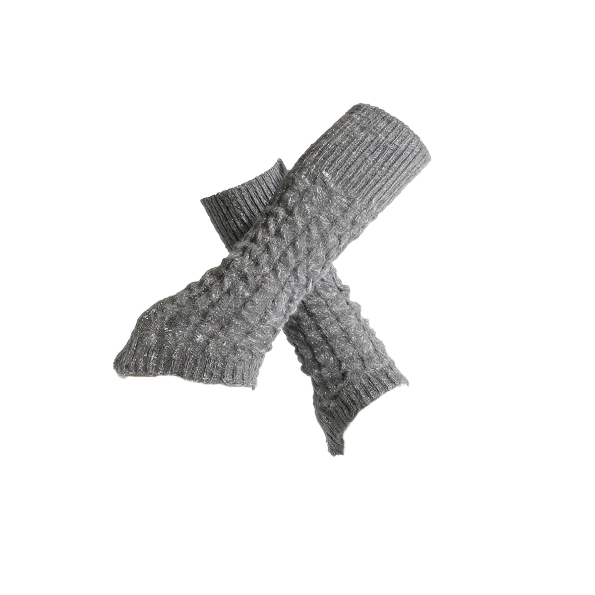 Knitted Figure Skating Leg Warmers Speckled Figure Skating Boot Cover Fluffy Long Knit Leg Warmers Tube-Shaped