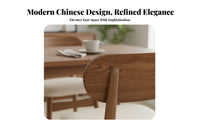 Ergonomic Backrest Solid Wood Rattan Back Chair Mortise and Tenon Joinery Armless Cane Back Dining Chair Skin-Friendly Textile Household Furniture High-Density Foam Cushion for Restaurant Owners, Homeowners, Design Enthusiasts, Tea Room, Bedroom