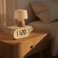 Large Display Digital Alarm Clock Tabletop Electronic Alarm Clock Compact Modern for Bedroom, Desk
