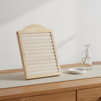 Minimalist Design Velvet Band Holder Display Stand Large Capacity Tabletop Band Holder Organizer Tray Stable Easel Back for Jewelry Collectors