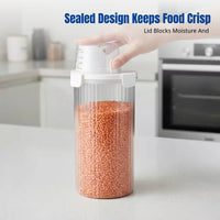 Airtight Food Storage Container, Moisture-Resistant Plastic, for Rice, Flour, Grains