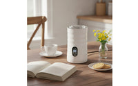 Electric Milk Frother Adjustable Temperature Milk Frother with Digital Display Foam Maker with Warmer Multi-Functional