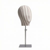 Mannequin Head with Stand Professional Hat Display stand Square Base Stable Model Head for Collectors, Home Closet