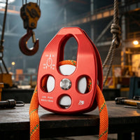 Single Pulley with Side Plates Compact Pulley with Side Plates Lightweight for Climbing, Tree Care, Rappelling