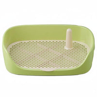 Easy to Clean Dog Potty Tray Keeps Paws Dry Indoor Dog Toilet Sturdy Puppy Toilet with Splash Guard for Small Dogs, Young Dogs, Apartment Living