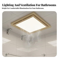 Low Noise Operation Ceiling Exhaust Fan Light Energy Saving 2-in-1 Ventilation Light Powerful Suction LED Exhaust Fan Combo Wet Rated for Homeowners, Families, Adults, Toilet, Kitchen, Hotel, Basement