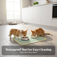 Pet Bowl Placemat Waterproof Feeding Mat Non-Souter rim Floor Covering for Dog Owners, Indoors, Indoor, Kitchen