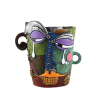 Resin Face Pot Handcrafted Face Planter Decorative